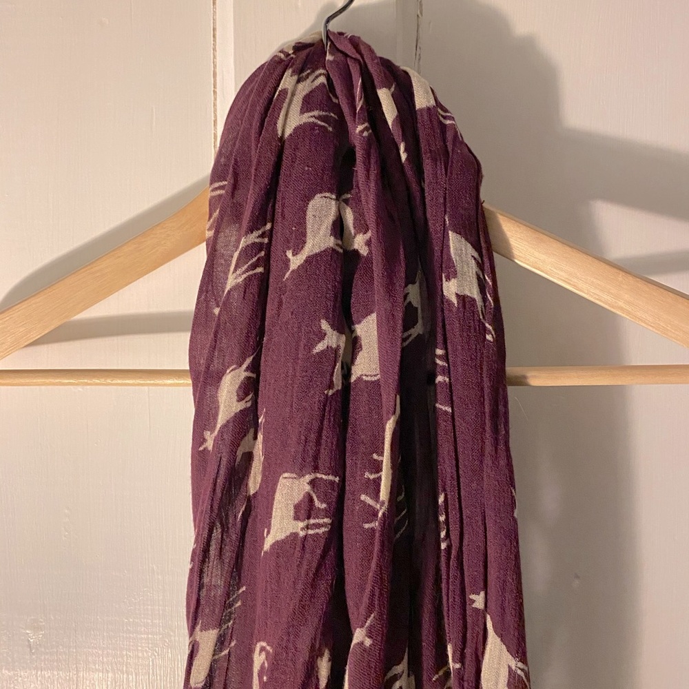 Banana Republic scarf with deer print